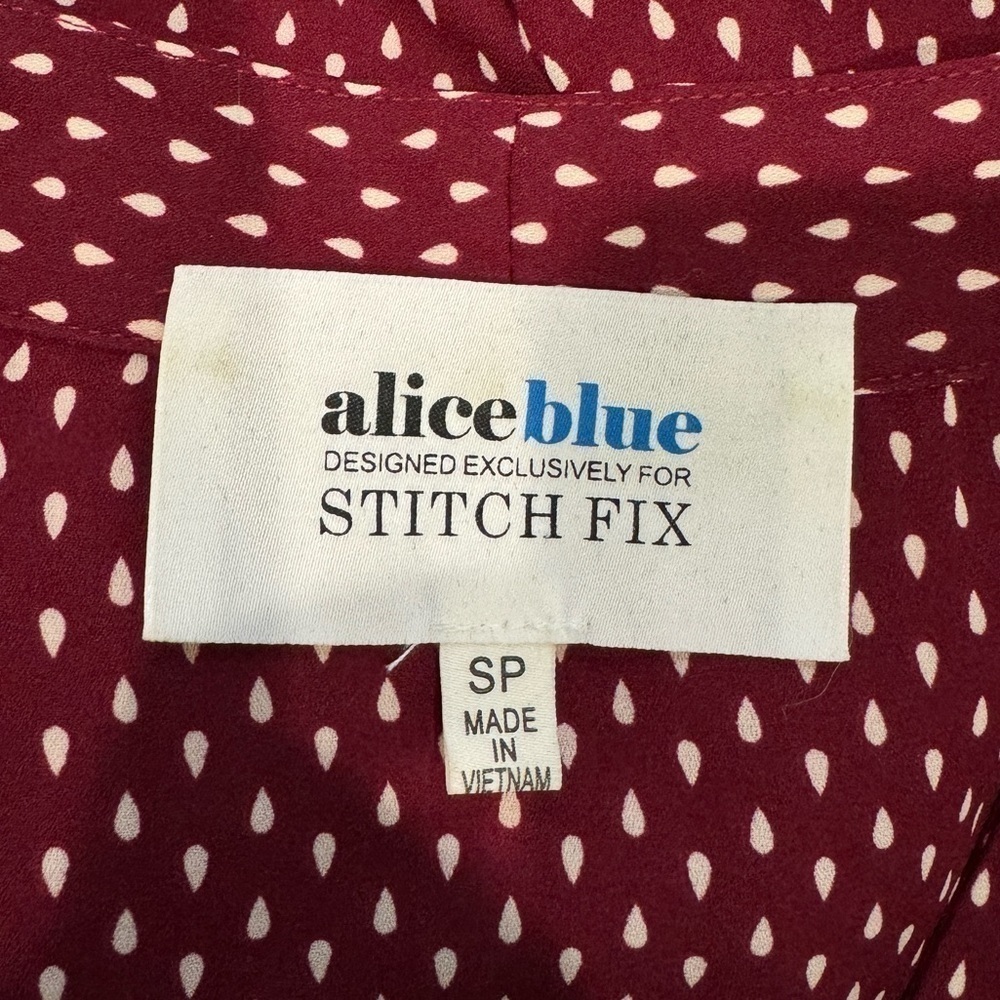 Alice Blue for Stitch Fix Red V-Neck Blouse (S) - Picture 8 of 9